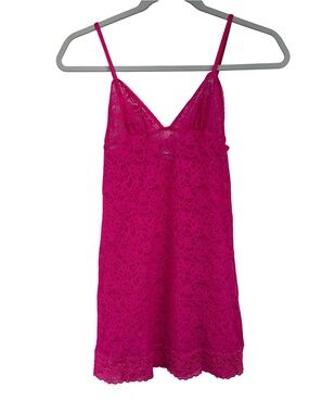 Victorias Secret Pink Sheer Lace Lingerie Mini Gown Womens Small